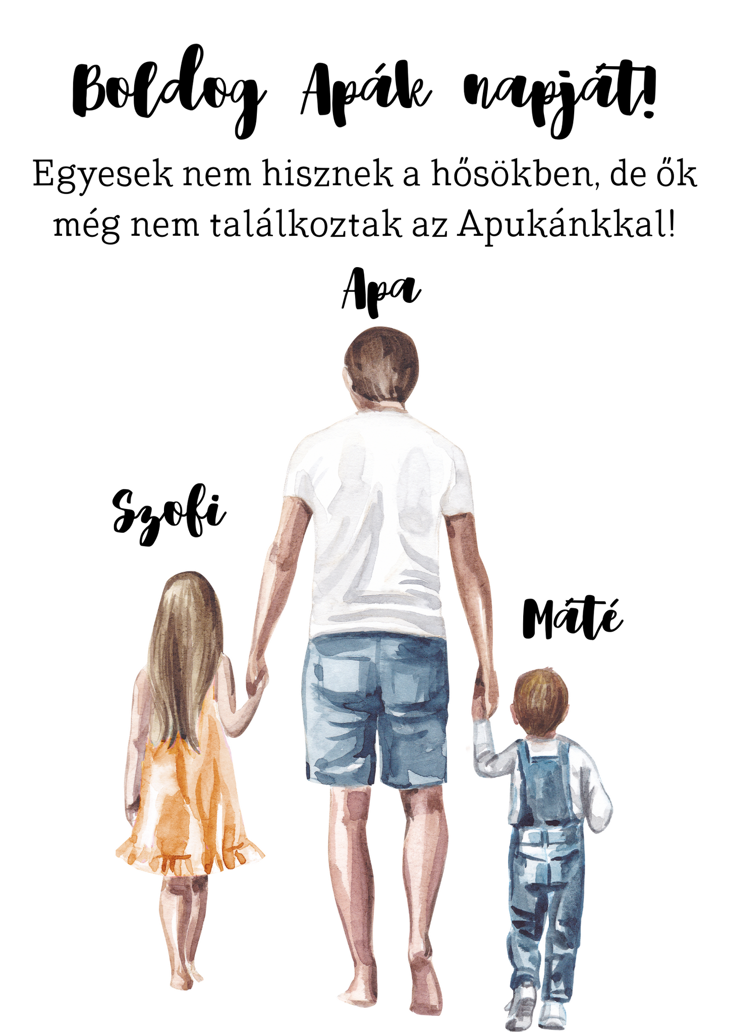 Apa és a gyerekek emlékposzter