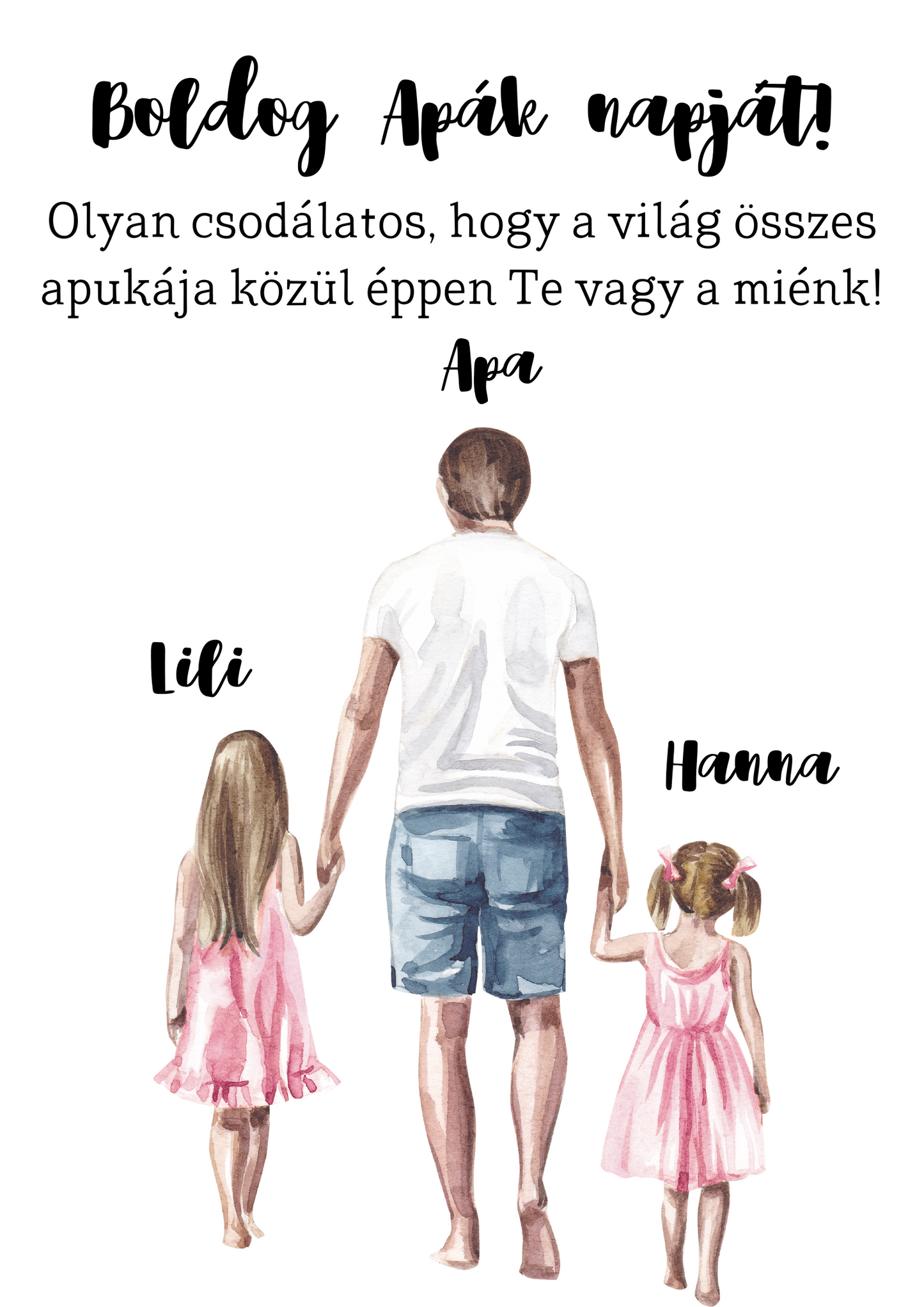 Apa és a lányok emlékposzter