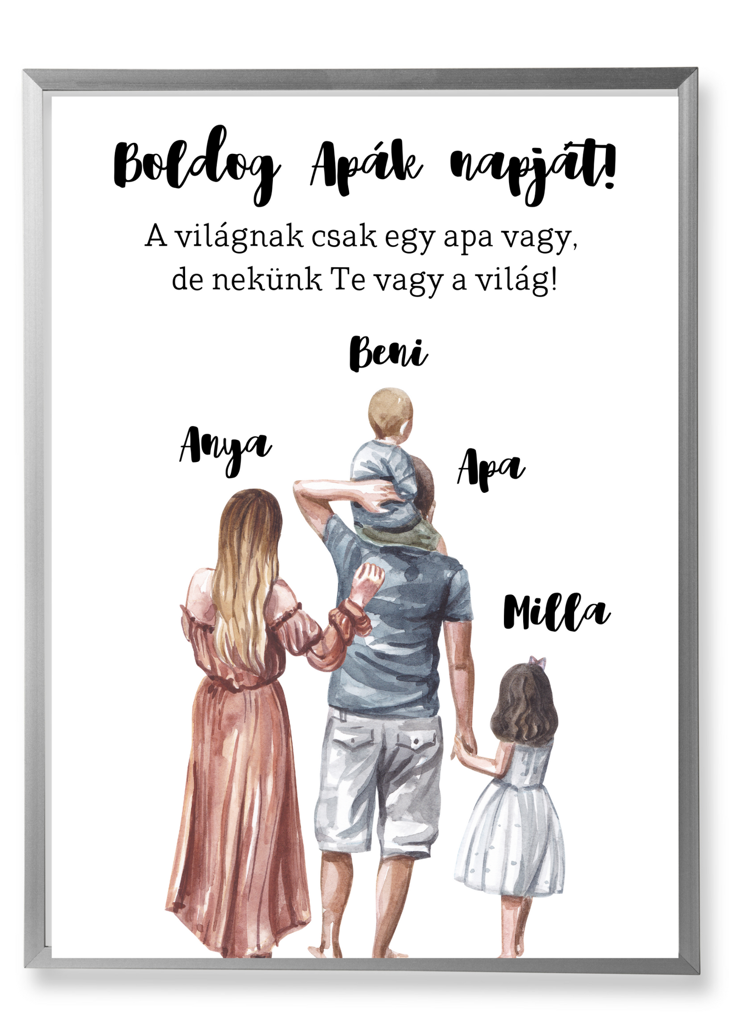 Apa és a családja emlékposzter