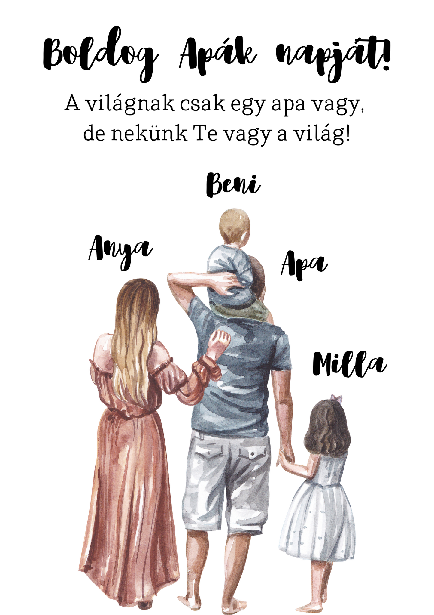 Apa és a családja emlékposzter