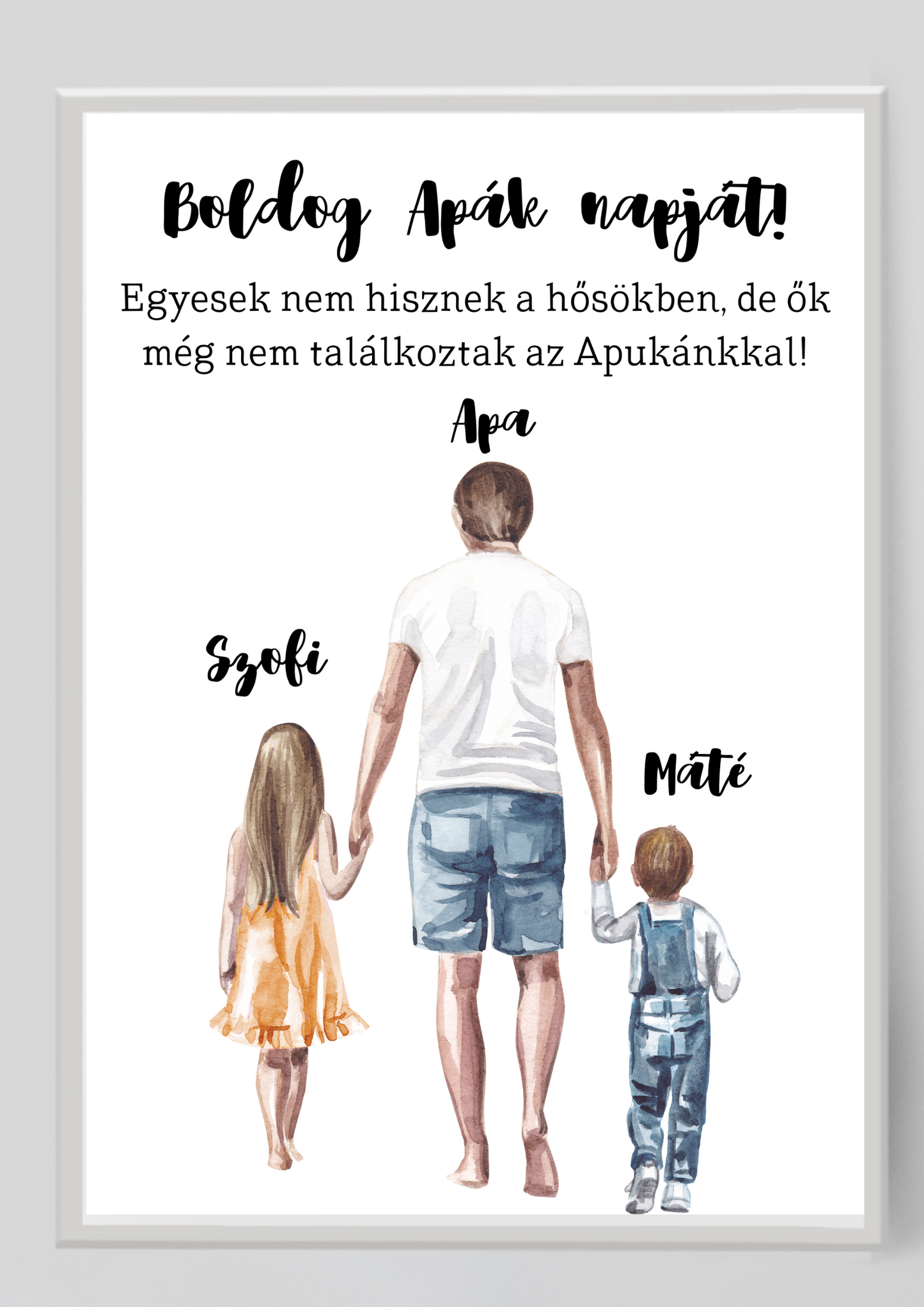 Apa és a gyerekek emlékposzter