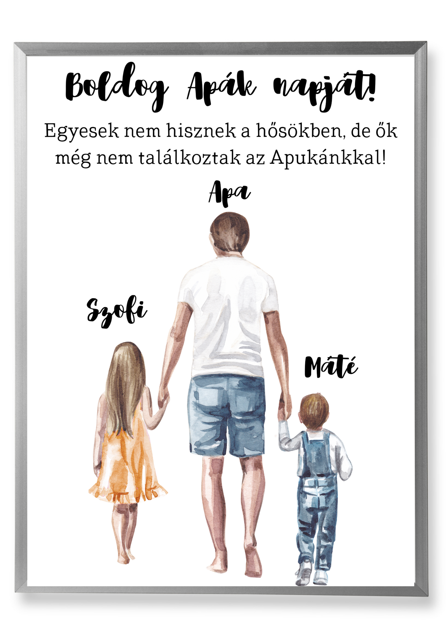 Apa és a gyerekek emlékposzter