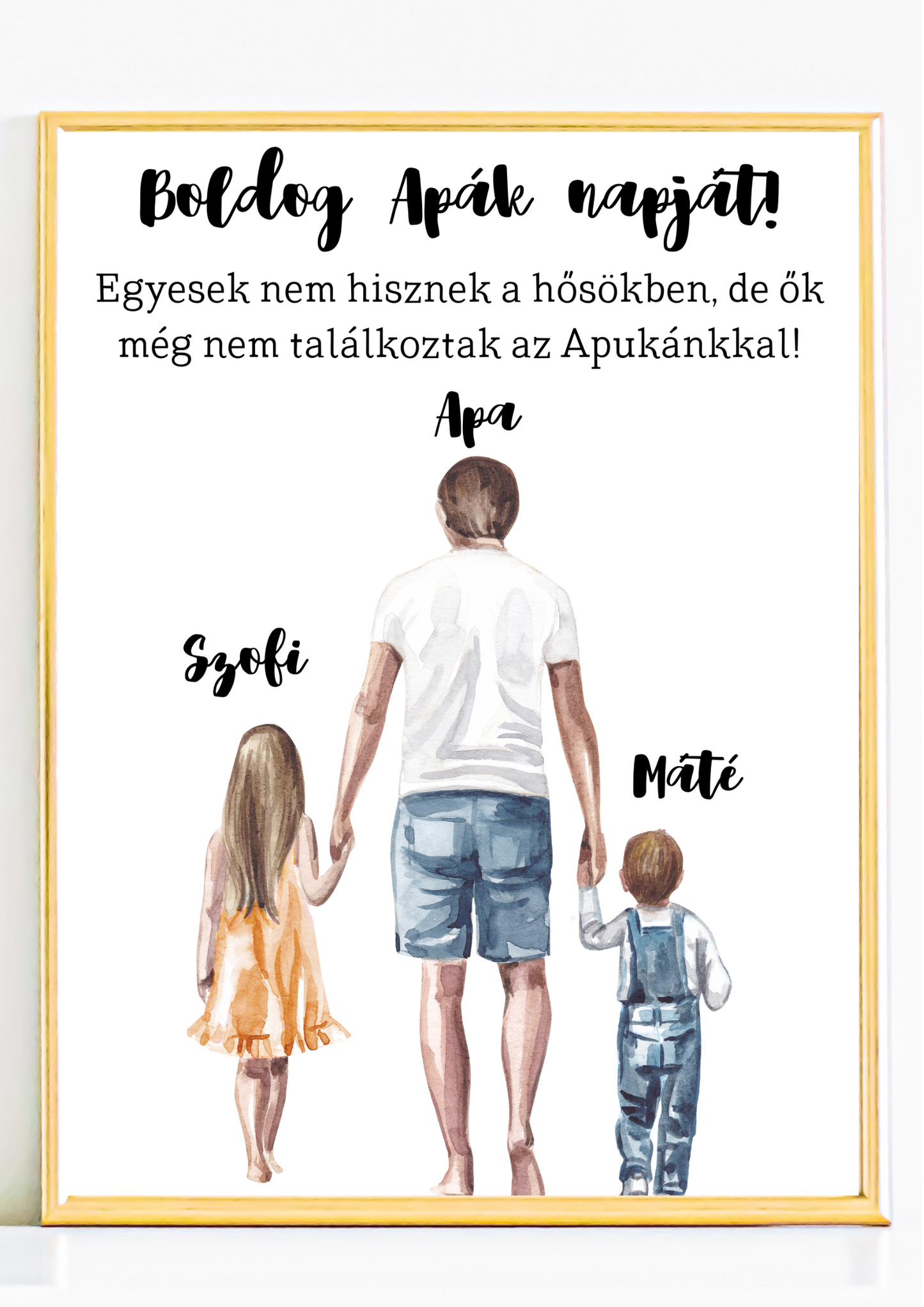 Apa és a gyerekek emlékposzter