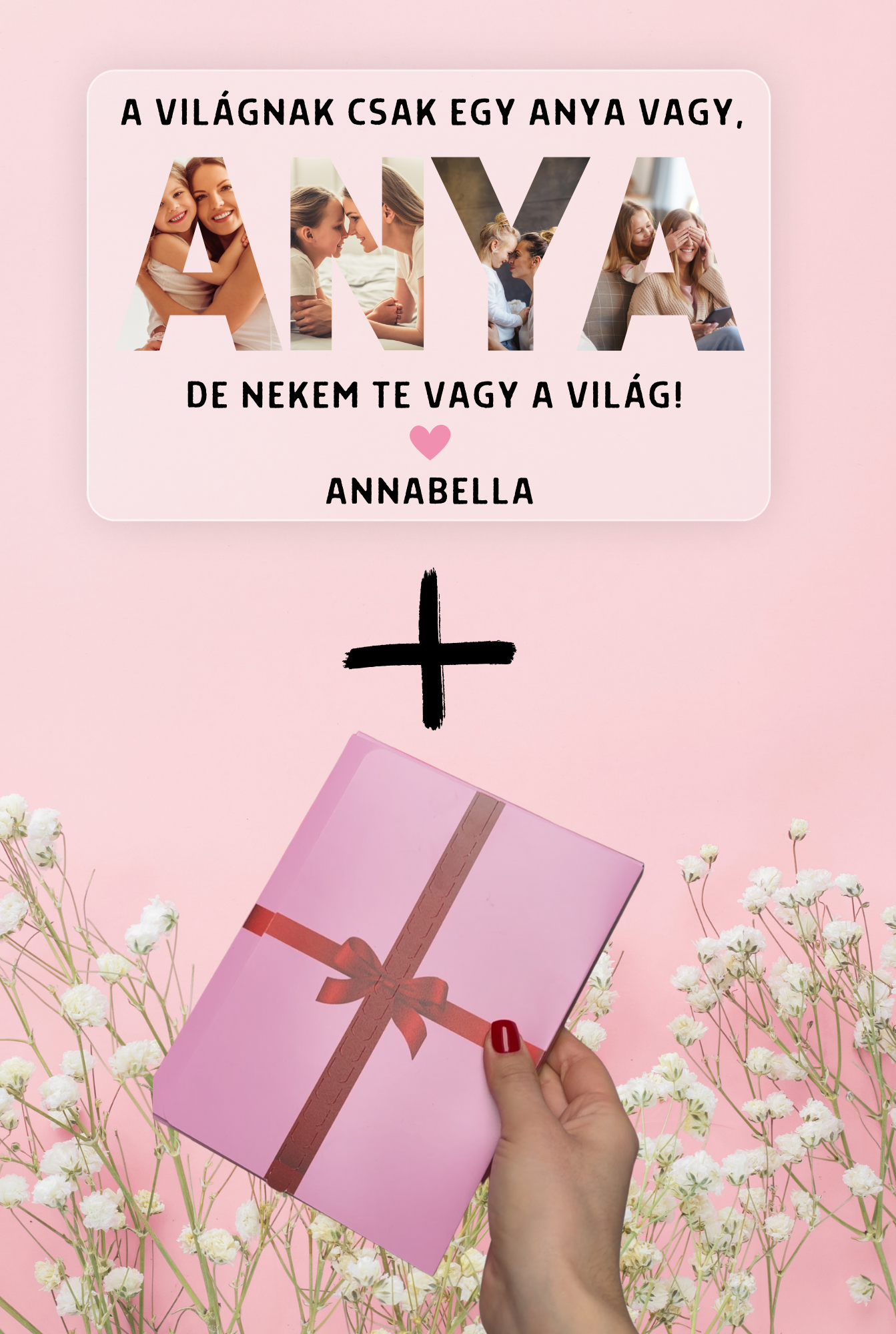 "ANYA" feliratos emlékplexi