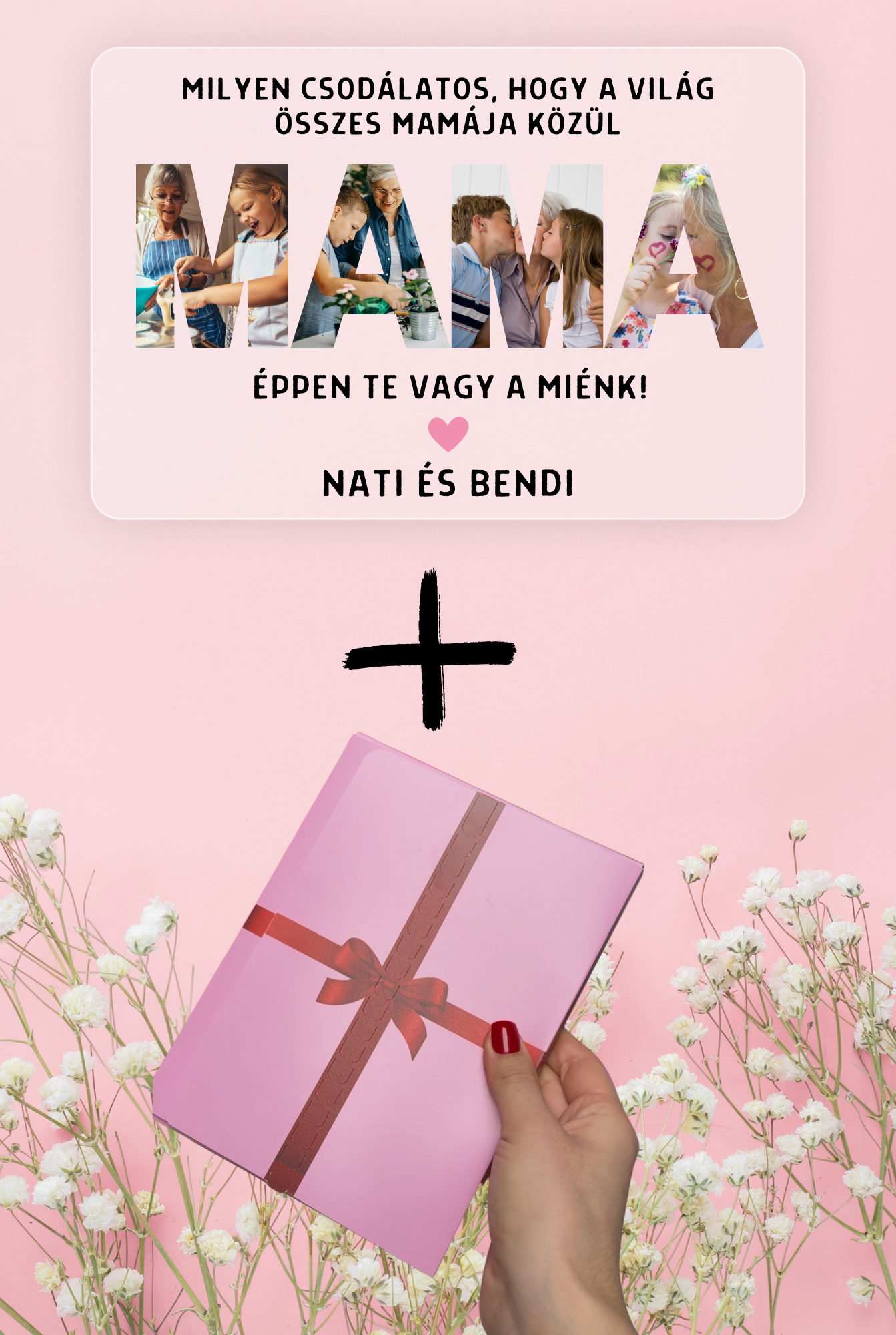 "MAMA" feliratos emlékplexi