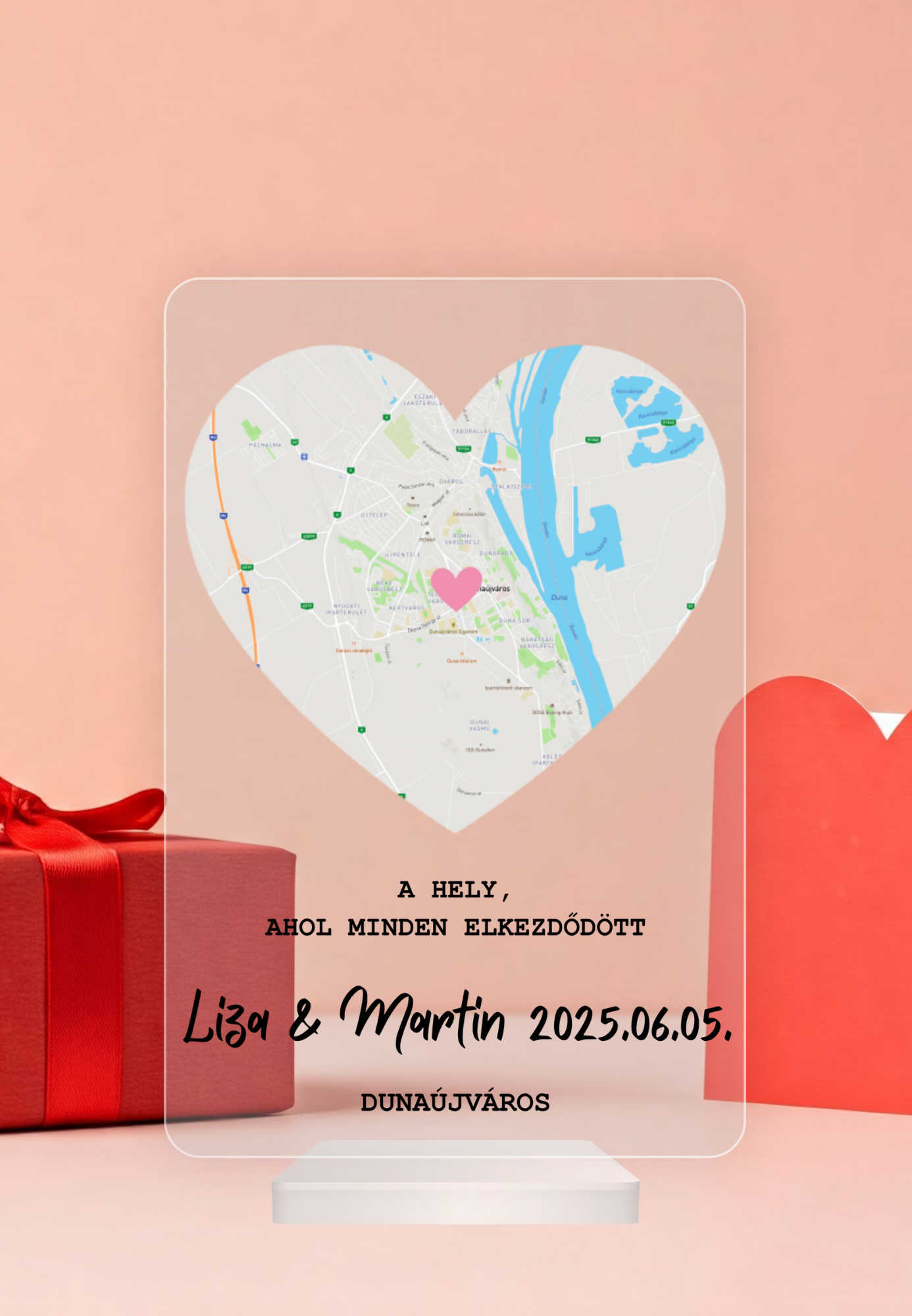 A Mi térképünk emlékplexi