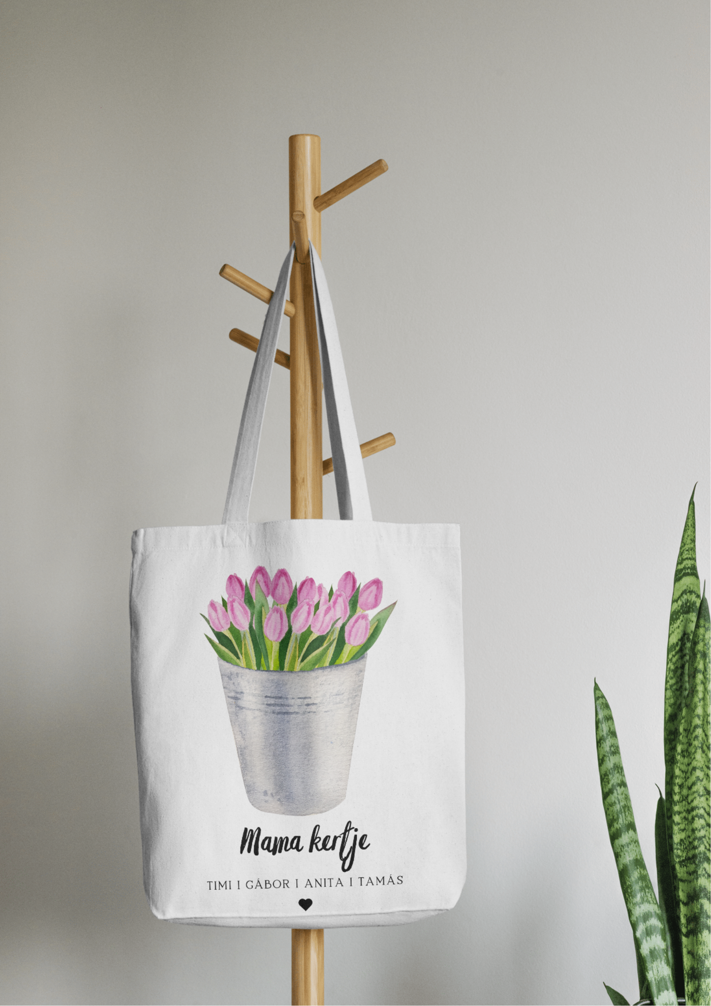 Mama kertje - tulipános emléktáska