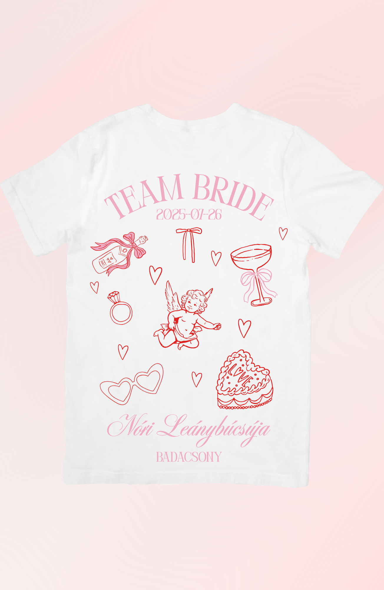 Team Bride Vibe - Egyedi Leánybúcsús Póló