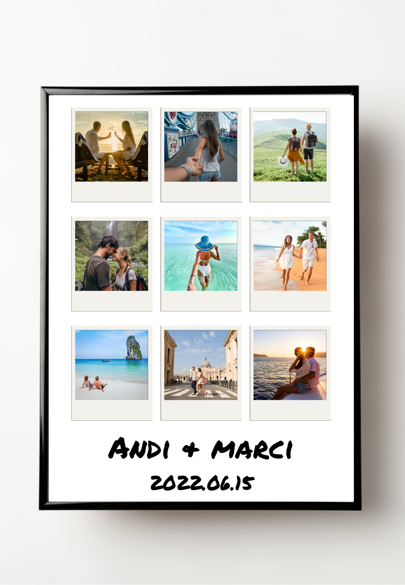 Polaroid kollázs emlékposzter
