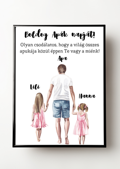 Apa és a lányok emlékposzter