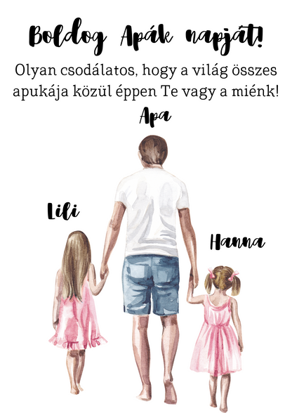 Apa és a lányok emlékposzter