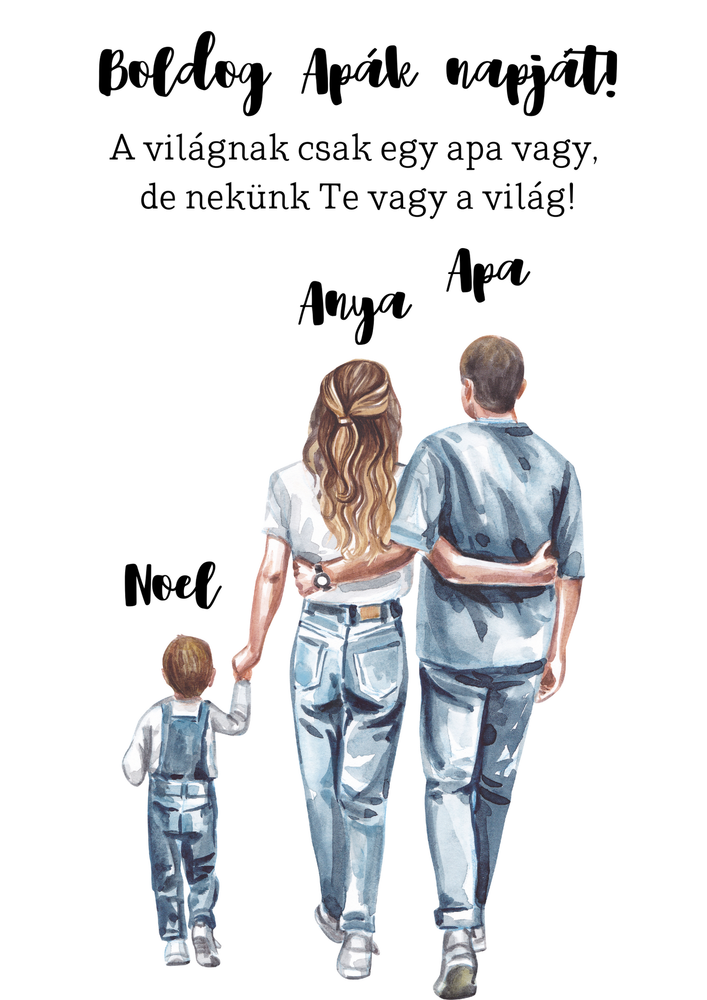 Apa, anya kisfiúval emlékposzter