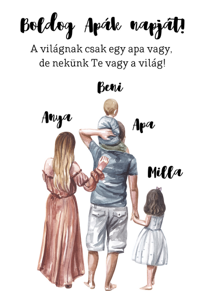 Apa és a családja emlékposzter