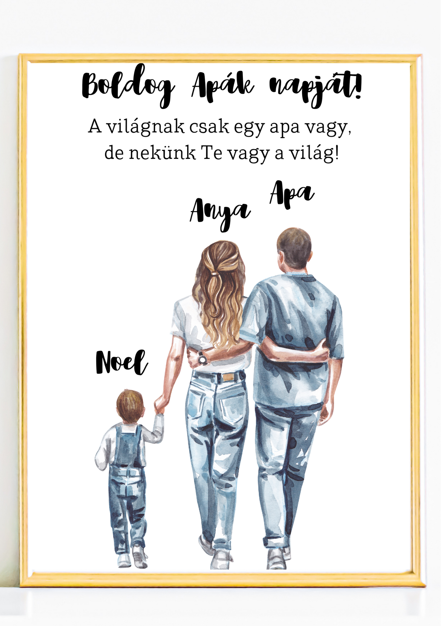 Apa, anya kisfiúval emlékposzter