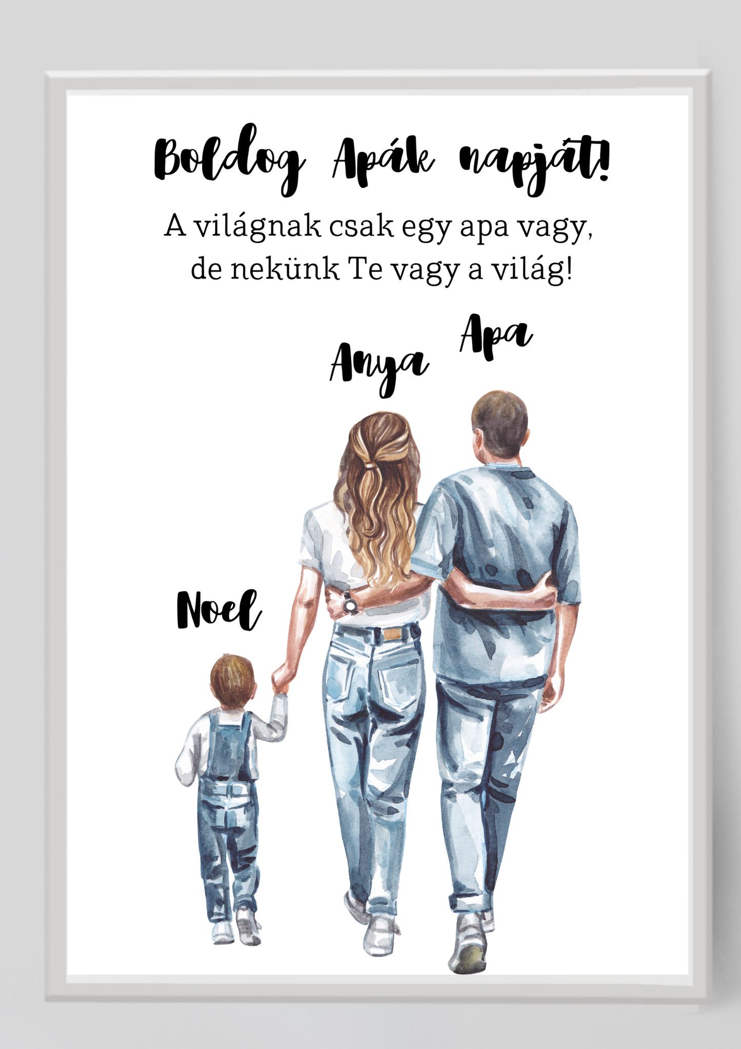 Apa, anya kisfiúval emlékposzter