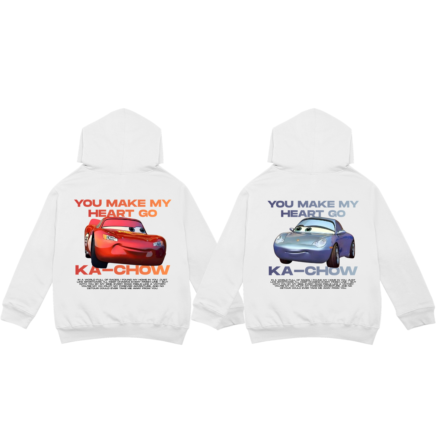 Versenyautós páros hoodie szett
