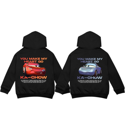 Versenyautós páros hoodie szett