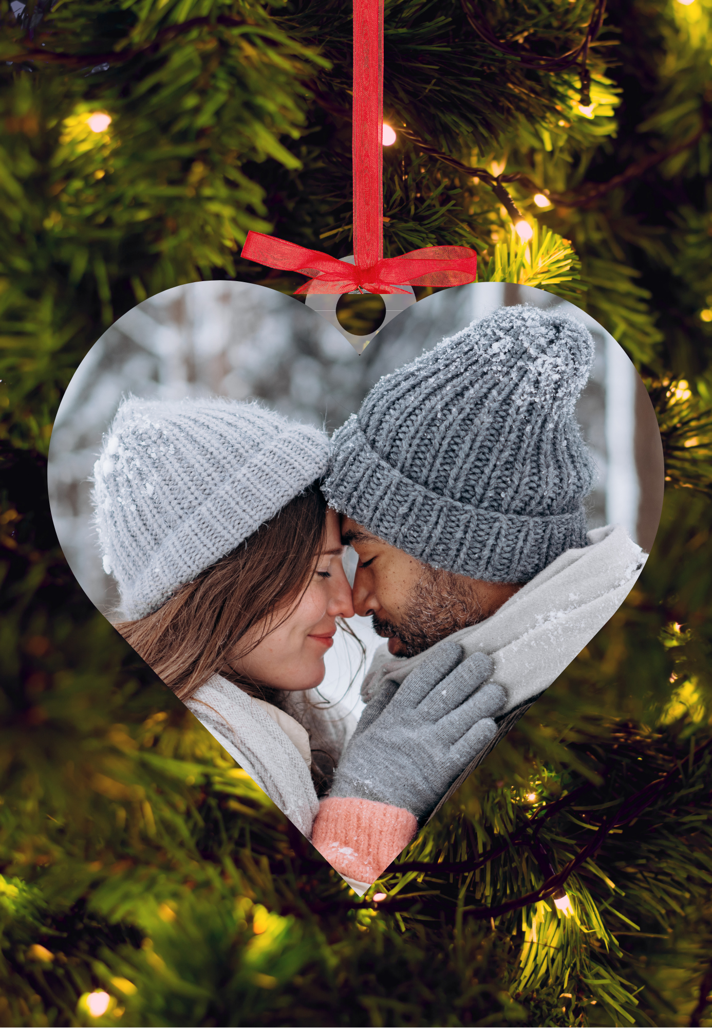 Heart plexi karácsonyfadísz