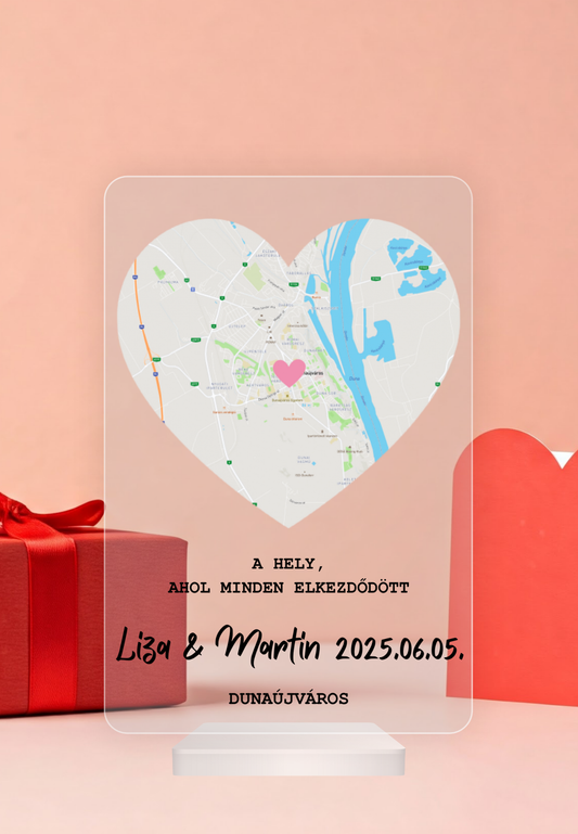 A Mi térképünk emlékplexi