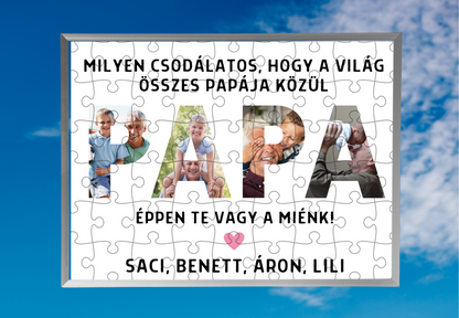 Papa feliratos emlékpuzzle