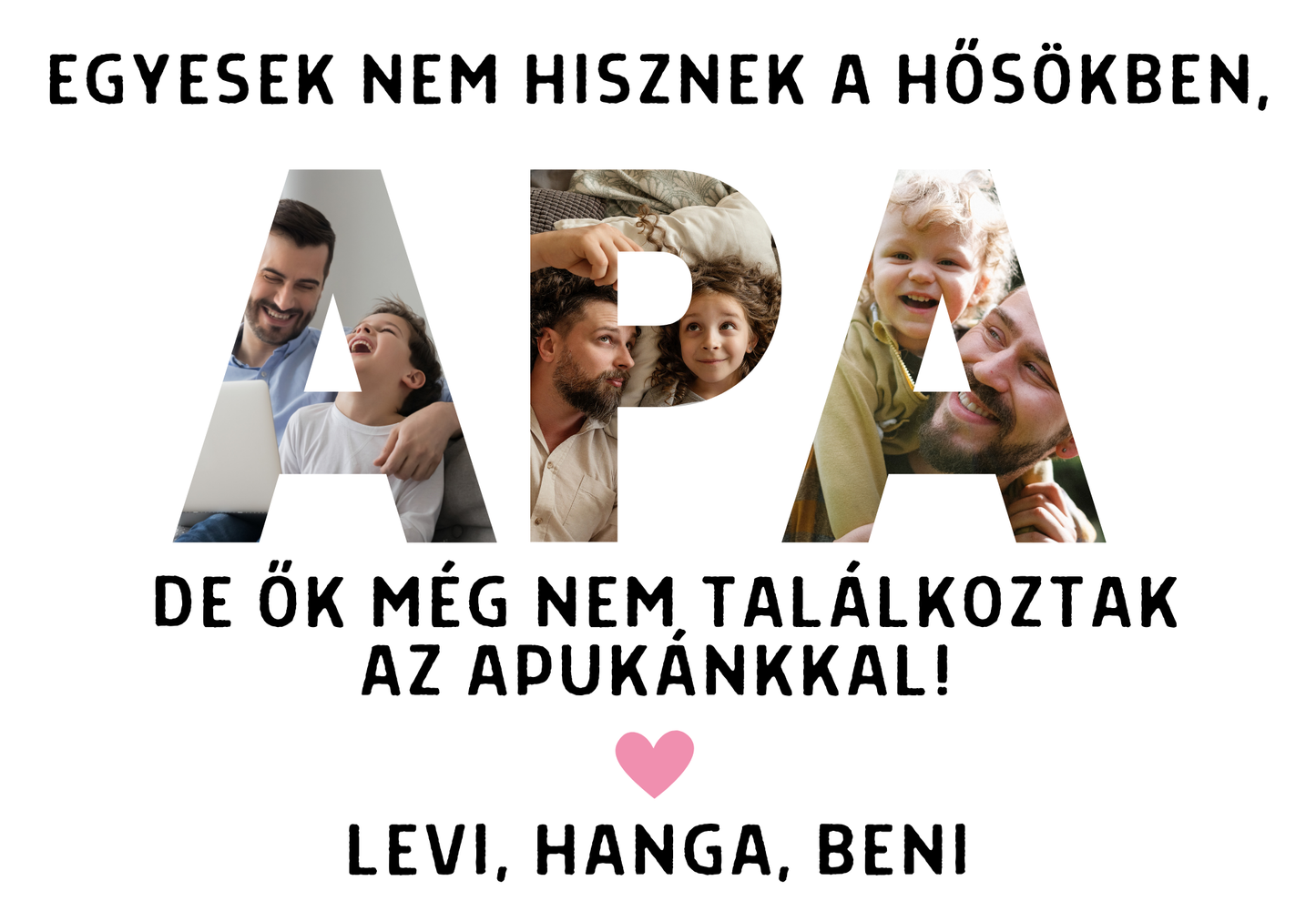 Papa feliratos emlékposzter