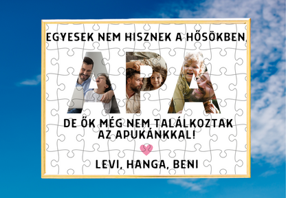 Apa feliratos emlékpuzzle