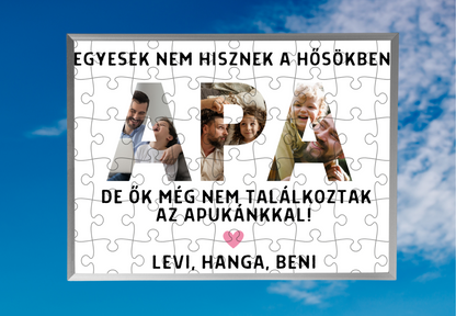 Apa feliratos emlékpuzzle